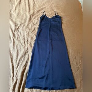 NWT STAUD Navy Maxi Dress with Spaghetti Straps